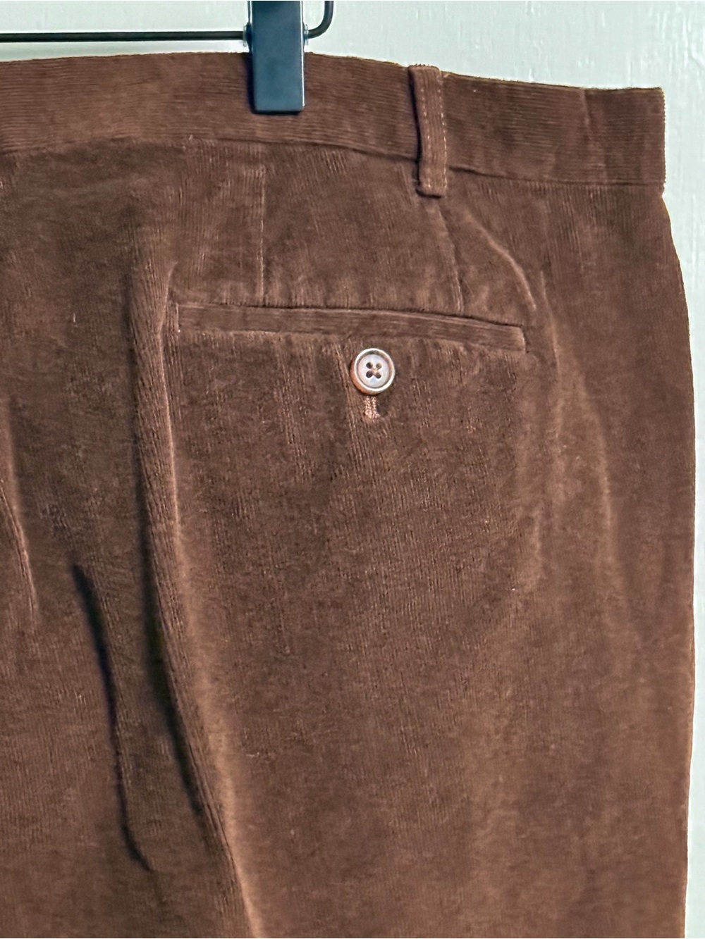 Lauren Ralph Lauren Men’s 46x32 Brown Wide Wale Corduroy Pants Straight Leg - Picture 8 of 12
